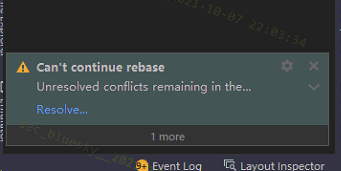 can't continue rebase