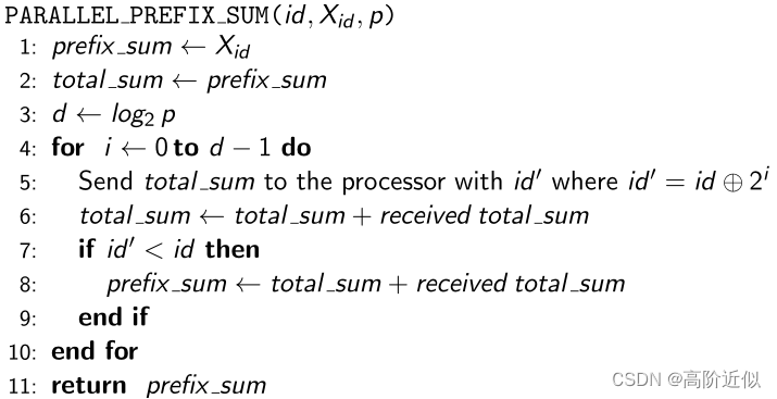 并行计算之并行前缀法(Parallel Prefix)_前缀和并行算法-CSDN博客