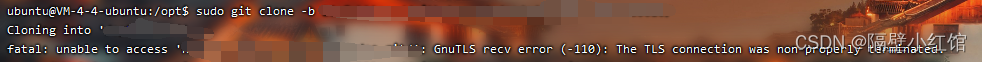 GnuTLS recv error (-110): The TLS connection was non-properly terminated