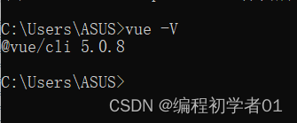 ‘vue’不是内部或外部命令，也不是可运行的程序或批处理文件