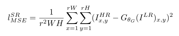 Pixel-level MSE loss function