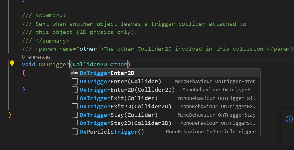 【Unity】VS Code 没有自动补全 MonoBehaviour 的方法