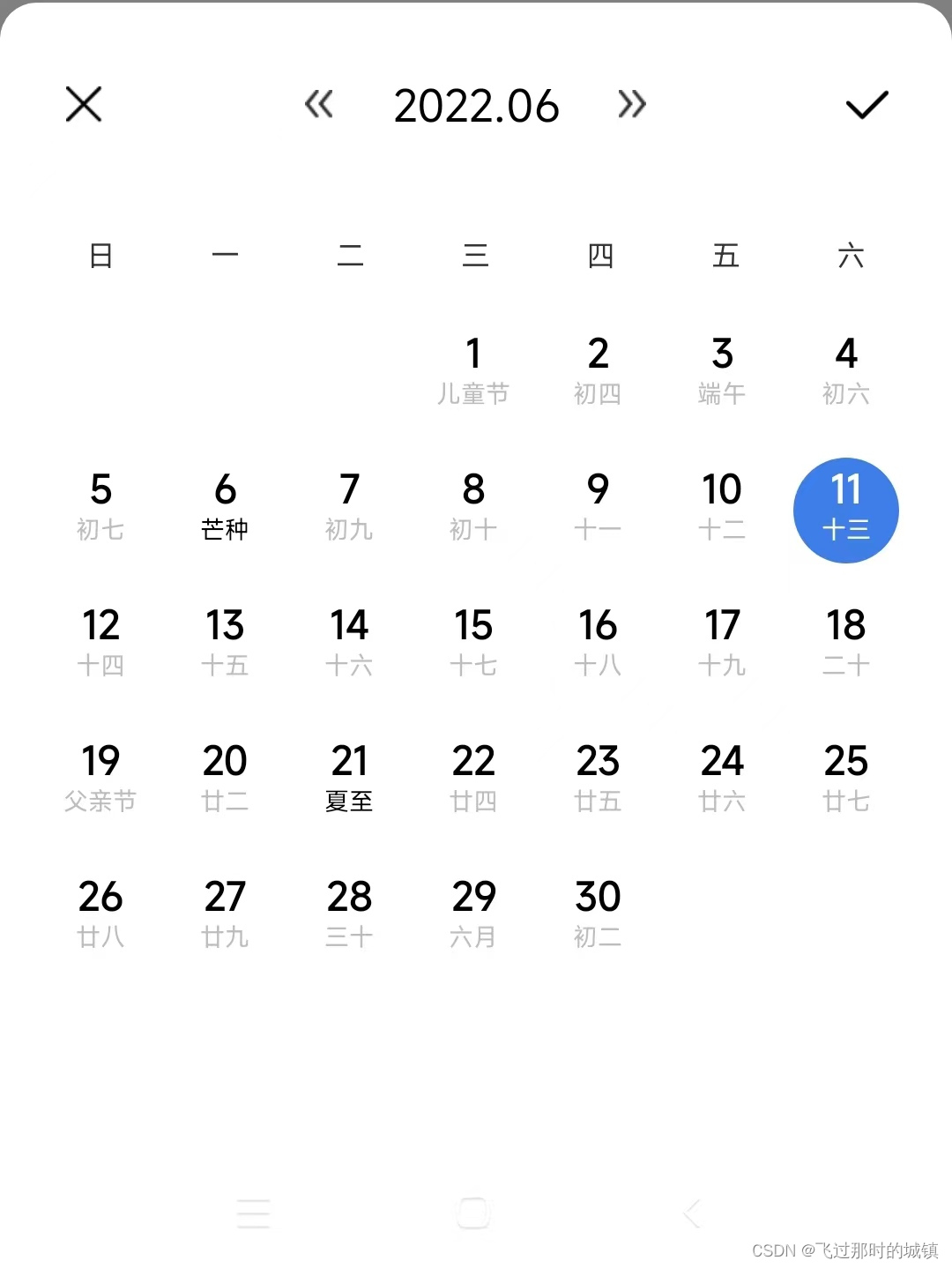 Sélecteur de calendrier