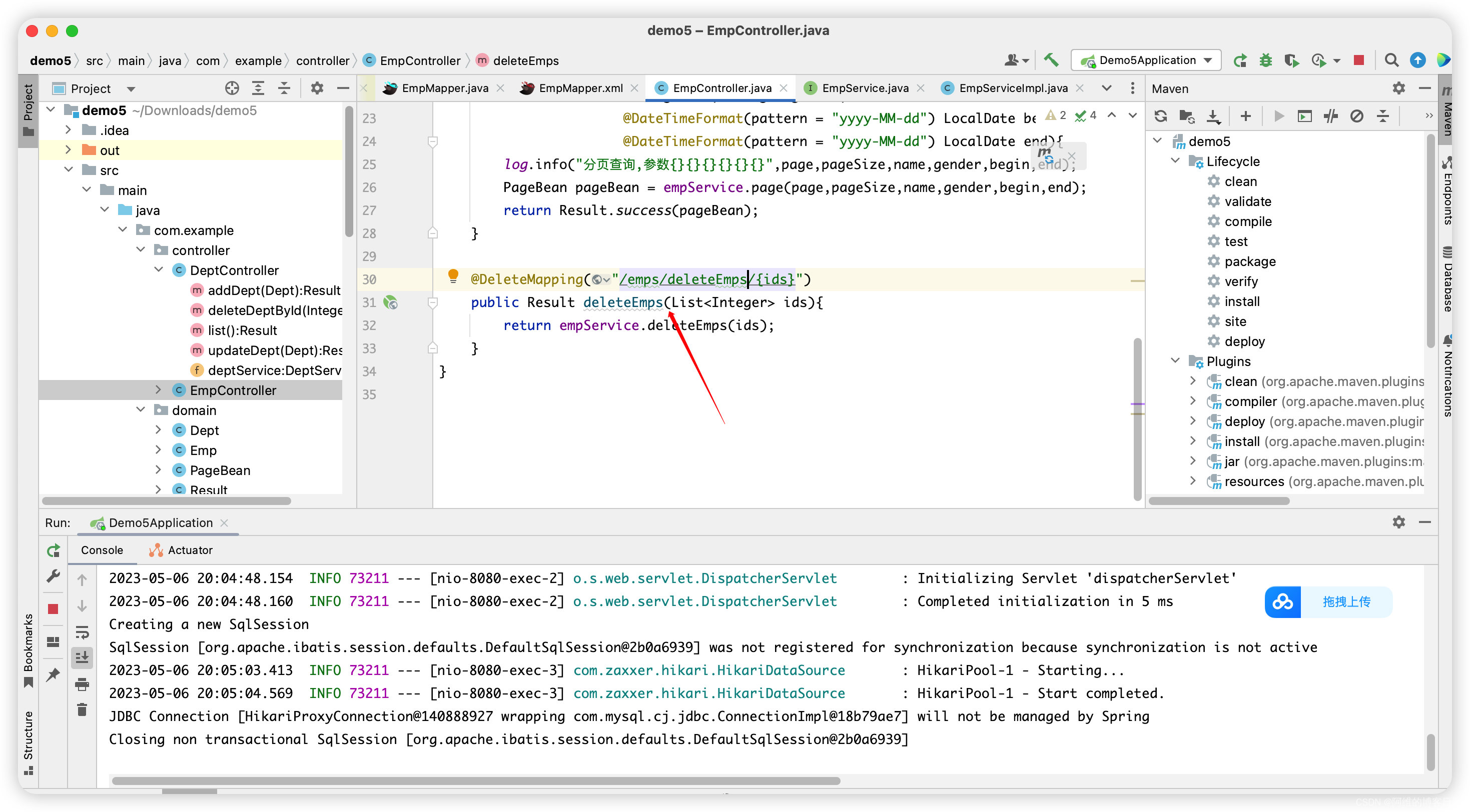 No primary or single public constructor found for interface java.util.List