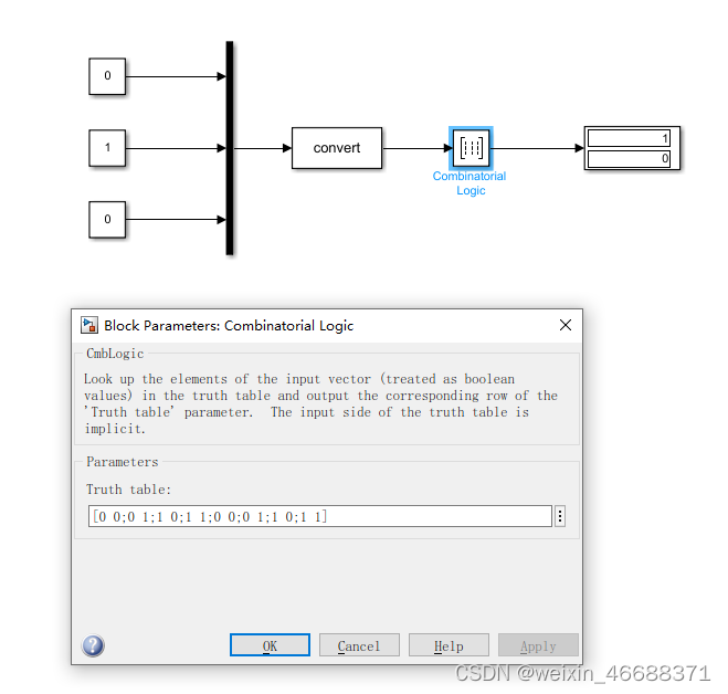 Simulink学习之Combinatorial Logic模块_simulink中boolean模块-CSDN博客
