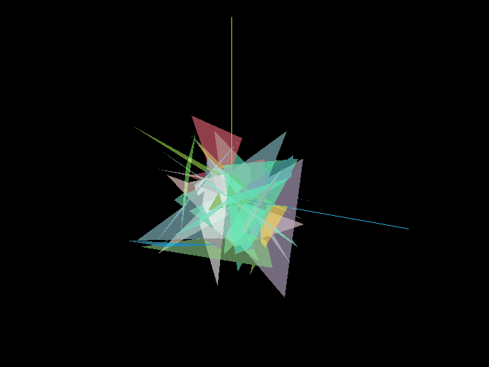 Threejs学习03——实现随机多个三角形随机位置随机颜色展示效果
