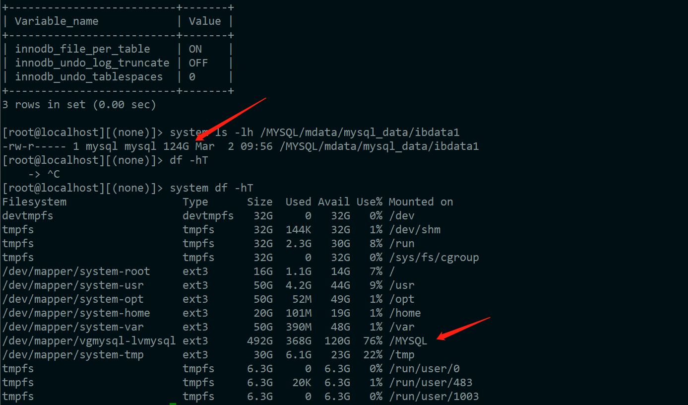 MySQL ibdata1 文件“减肥”记