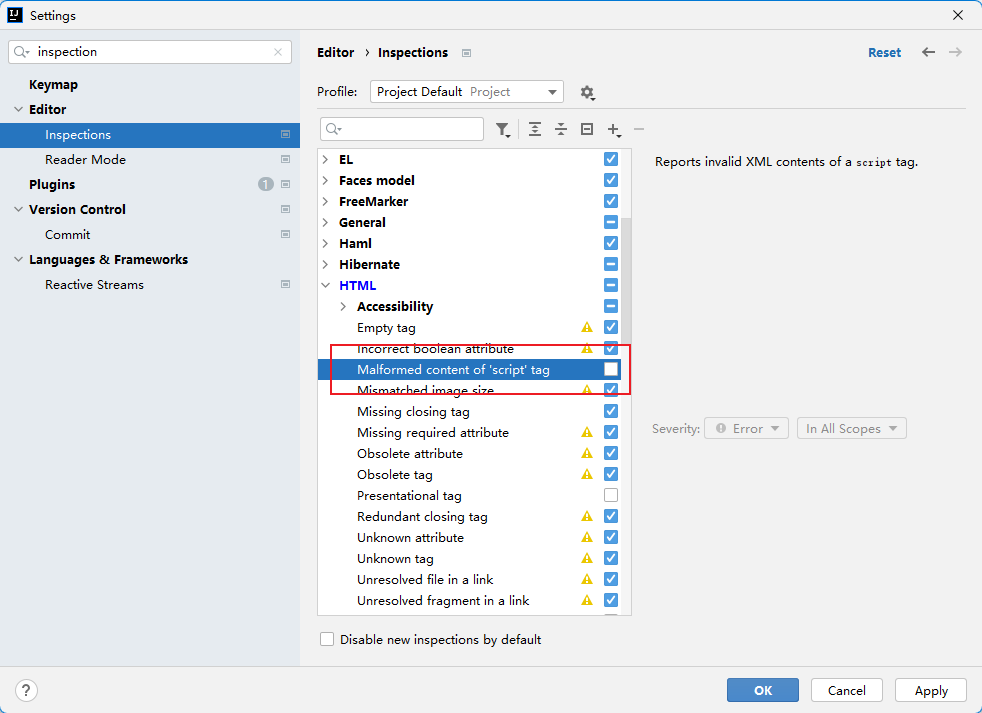 Intellij 报错 Unescaped Xml Character 的解决办法_翻译unescaped Xml Character-CSDN博客