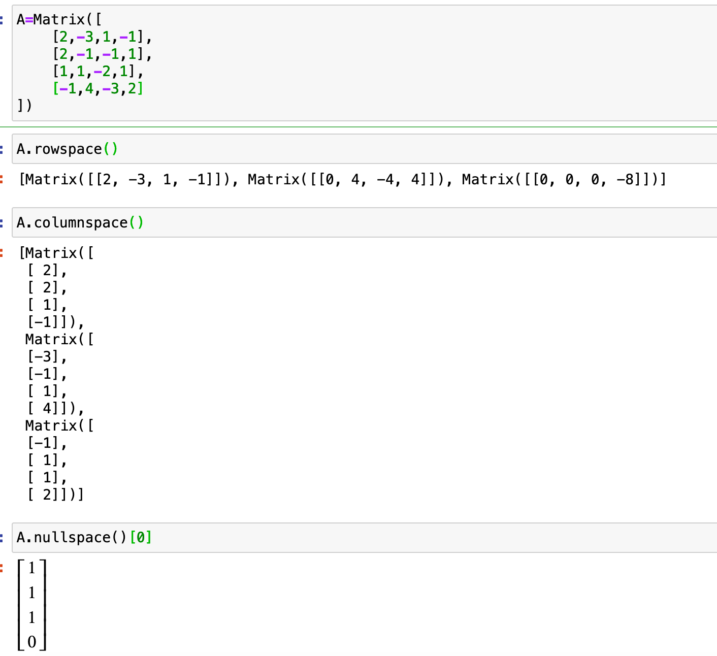 python之sympy库--在线性代数领域的应用