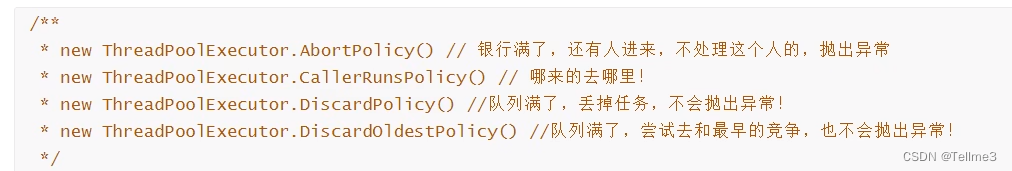 22、7大参数自定义线程池（核心线程数，最大核心线程数。。。拒绝策略（4种））