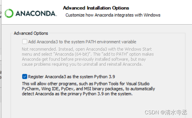 [Python]Anaconda3的安装，手动配置环境变量