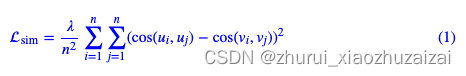 sim=λn2∑i=1n∑j=1n(cos(ui,uj)−cos(vi,vj))2(1)