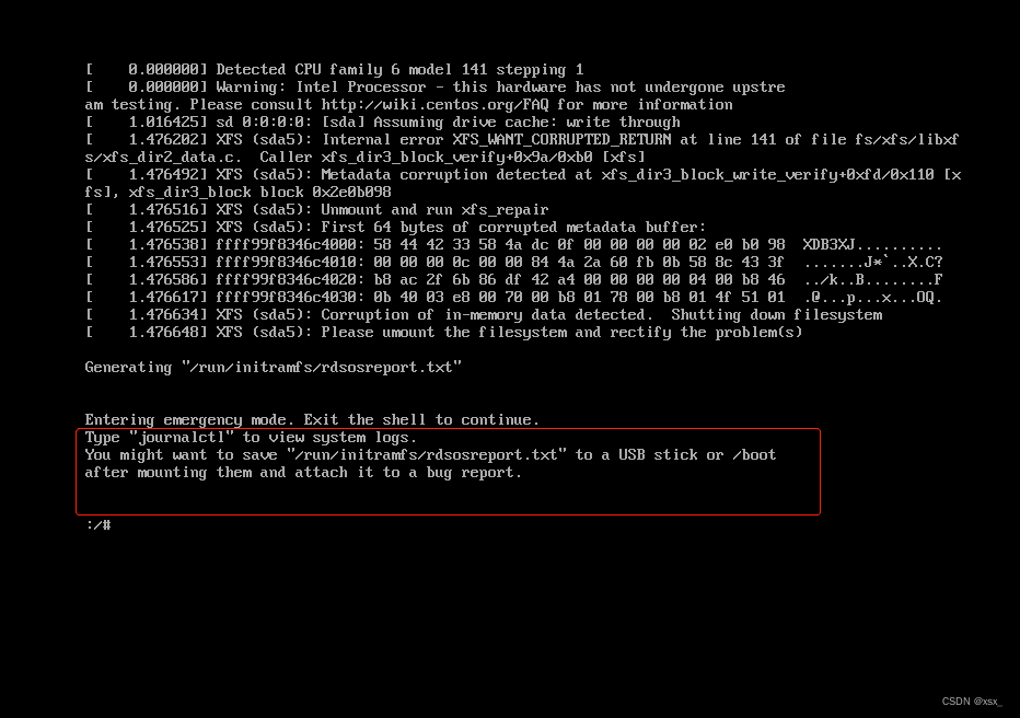 Generating run initramfs rdsosreport txt что делать centos