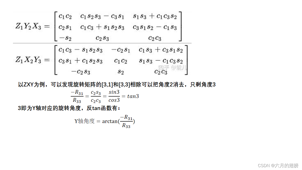 旋转矩阵与欧拉角