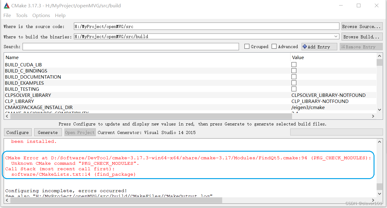 Unknown CMake command