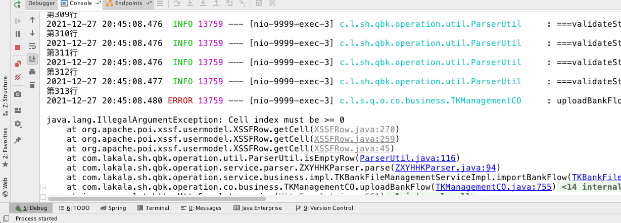 execl解析错误 : java.lang.IllegalArgumentException: Cell index must be ＞= 0 ...