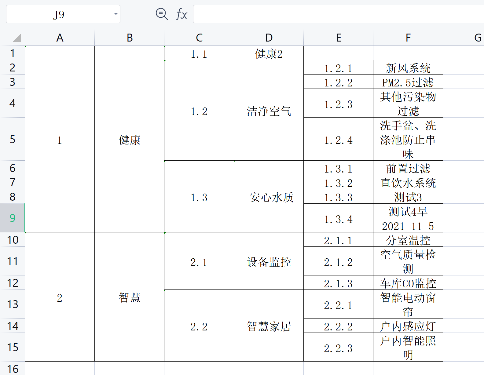 JAVA对树状结构数据导出Excel自动合并同级内容代码