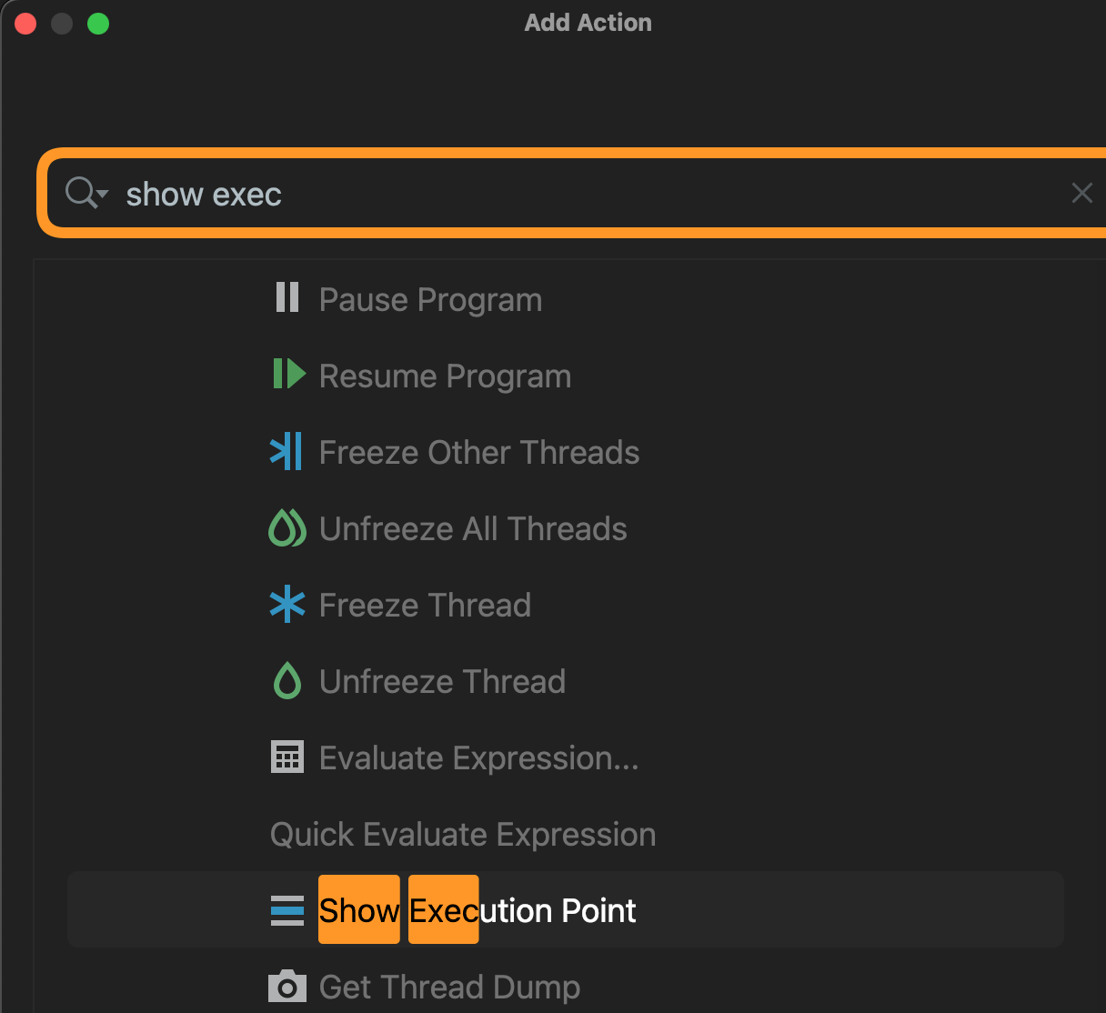 IDEA Debug框的 show execution point按钮没了