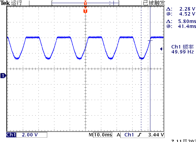 ▲ 图2.2.3 C1=564情况下JFET漏极电压波形