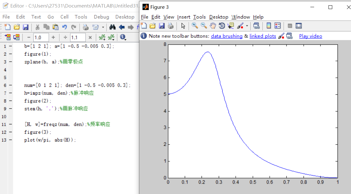 matlab 绘制零极点图