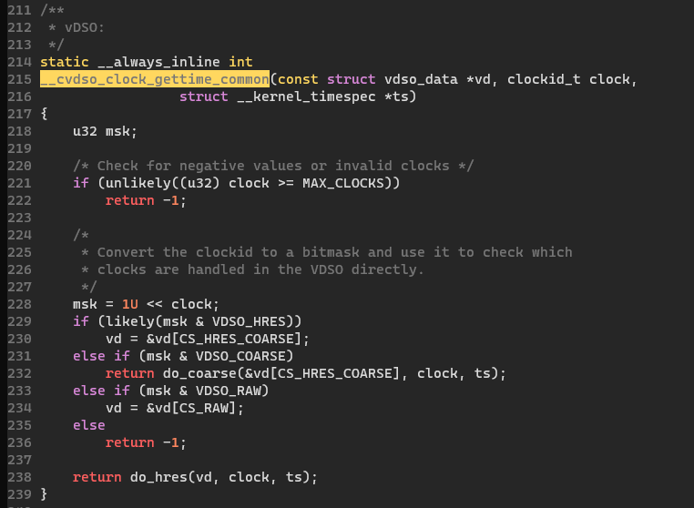 vDSO 笔记：相关代码：kernel clock_gettime()_kernel clock gettimeCSDN博客