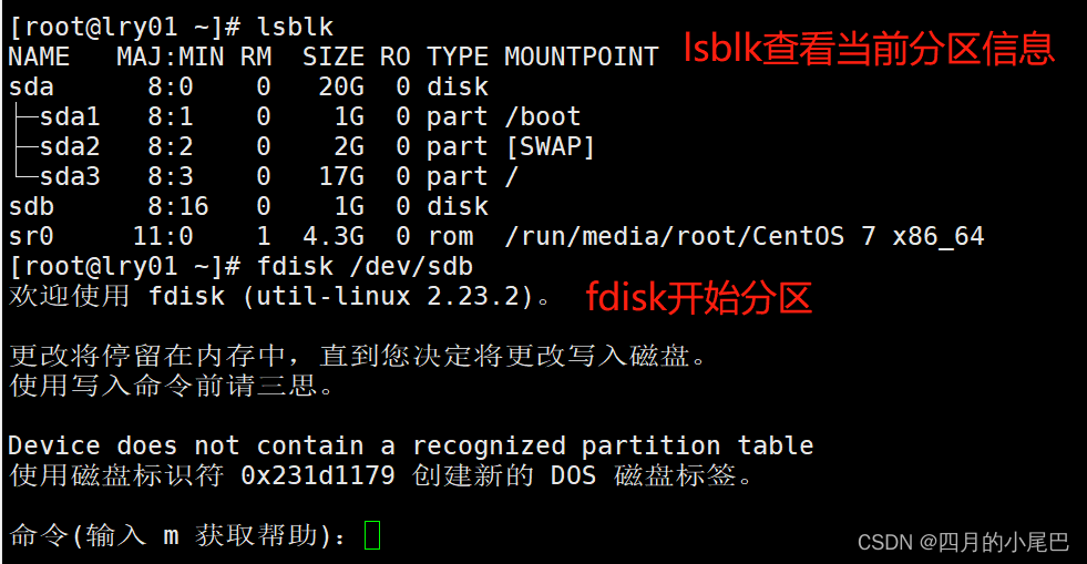 Linux13 分区与文件系统/目录之间的关系 查看挂载情况lsblk -f 分区fdisk 实现挂载卸载 Mount Umount 磁盘情况 ...