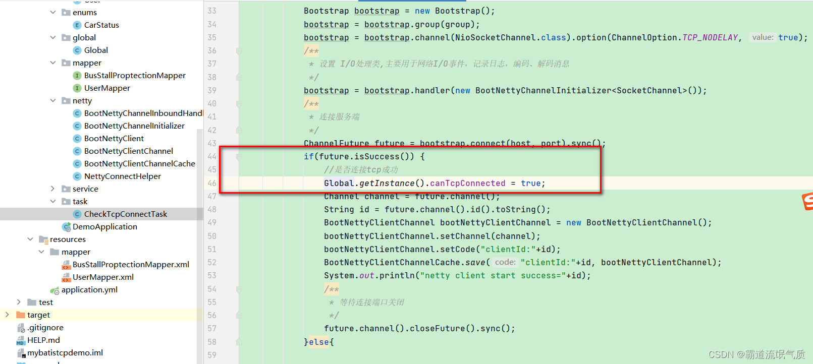 SpringBoot+Netty实现TCP客户端实现接收数据按照16进制解析并存储到Mysql以及Netty断线重连检测与自动重连