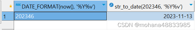 hive sql 取当周周一 str_to_date(DATE_FORMAT(biz_date, ‘%Y%v‘), ‘%Y%v‘)