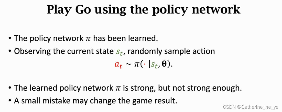 play Go using the policy network