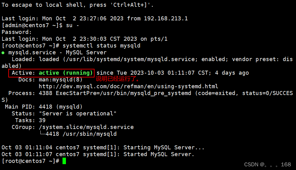 mysql restart server