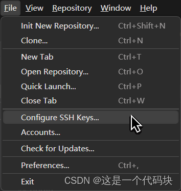 Configure SSH keys...