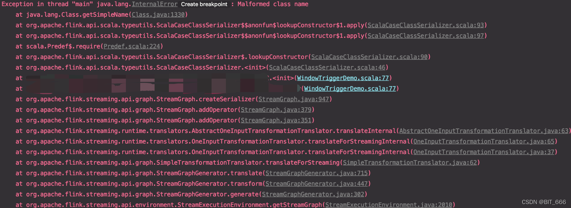 Flink 异常 - 3.java.lang.InternalError: Malformed class name