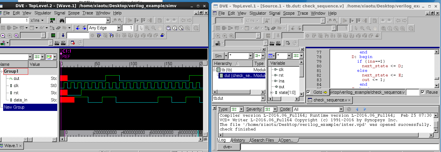 verilog實現序列檢測狀態機和移位寄存器實現