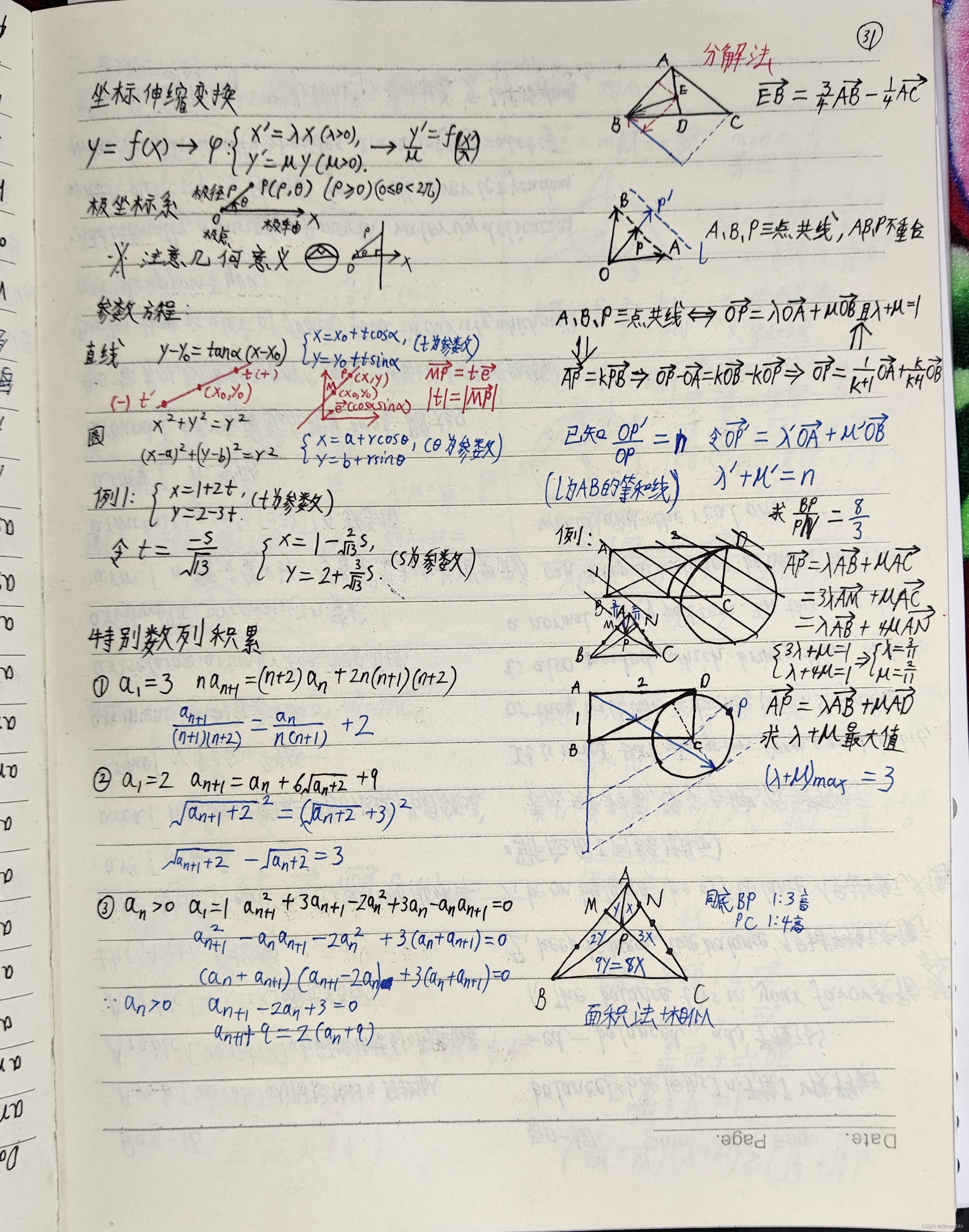高中数学笔记偏拔高