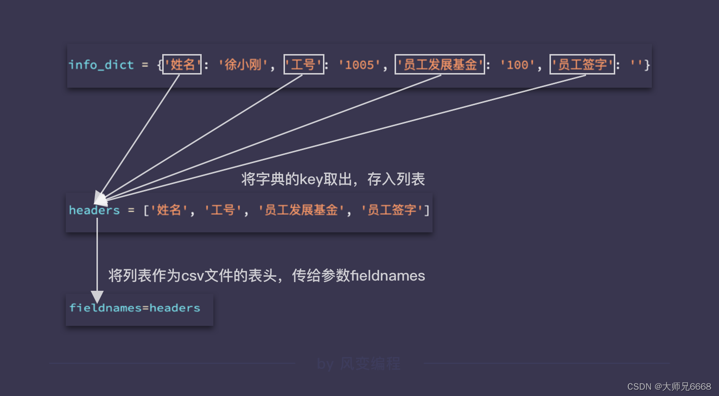 DictWriter参数讲解