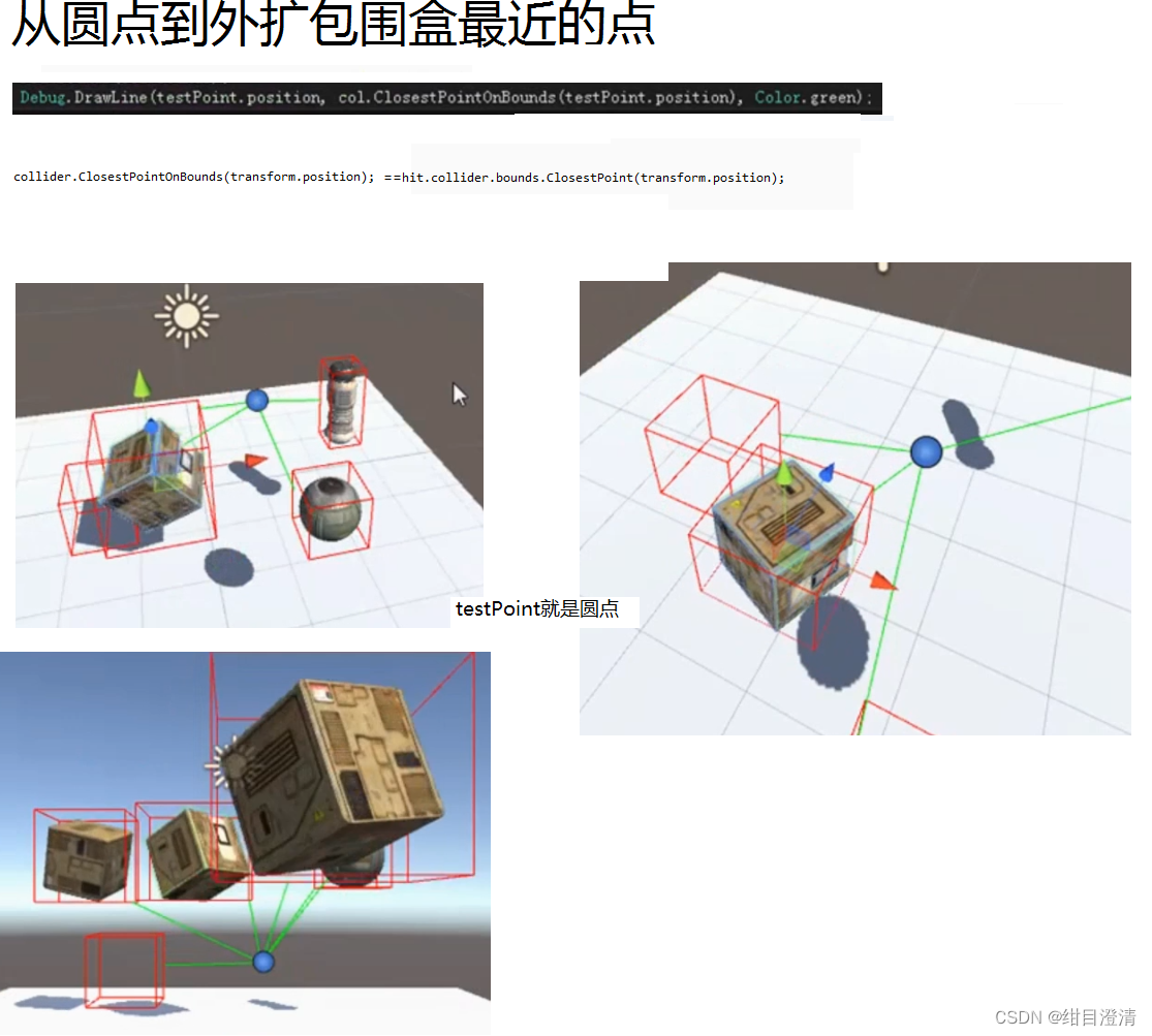 Unity3d bounds包围盒 和collider碰撞器区别