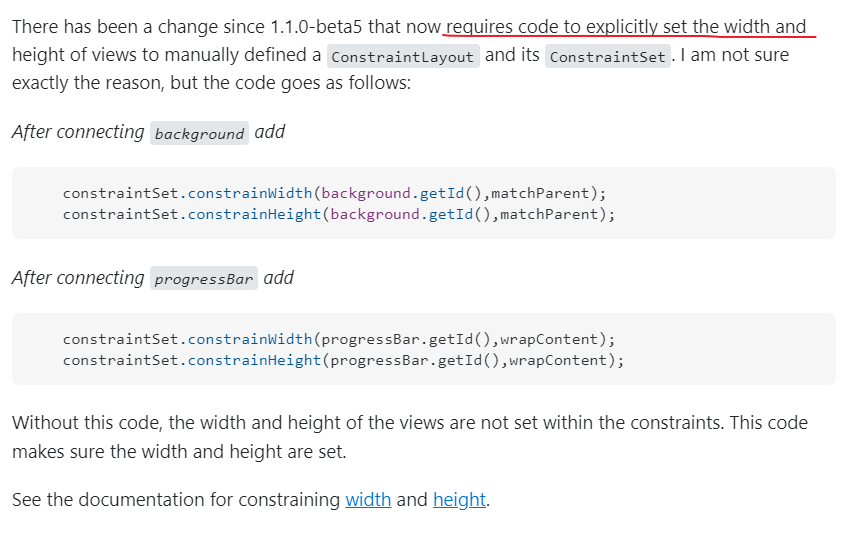 android java代码中使用 ConstraintSet 后 布局消失