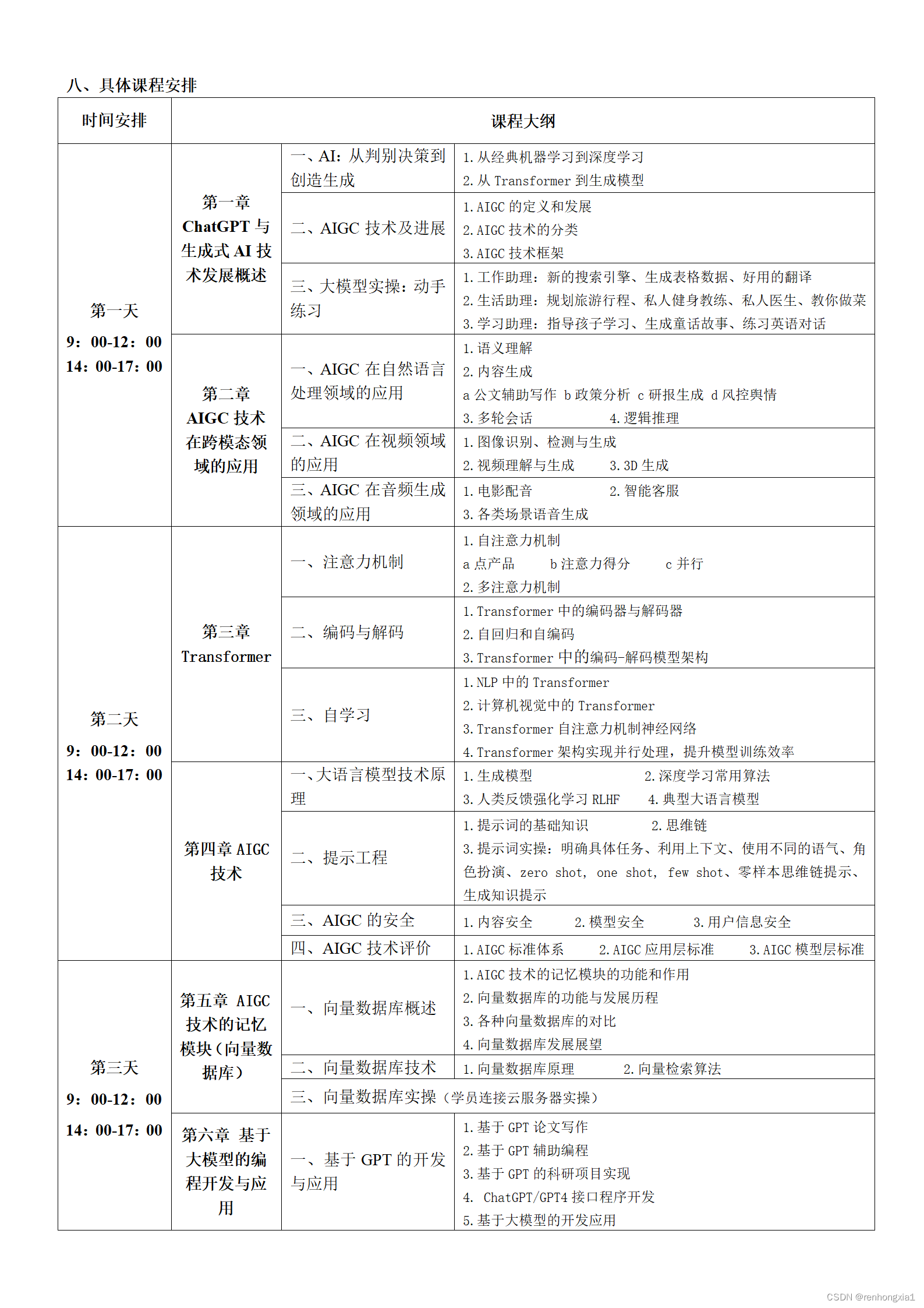 第三期 生成式AI与大模型开发与应用研修班