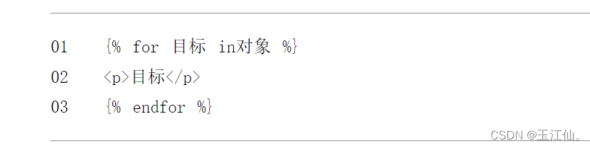 for语法描述