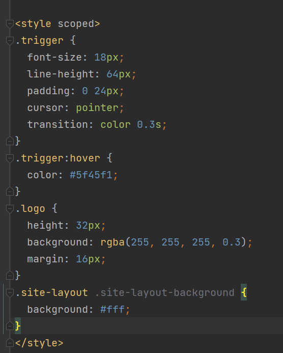 关于antdesign-vue的layout组件样式失效问题（#components-layout-demo-custom-trigger）