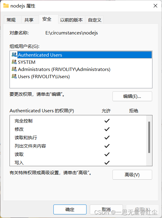 nodejs文件夹的属性