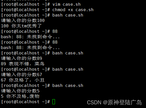 Linux中shell脚本常用命令、条件语句与if、case语句