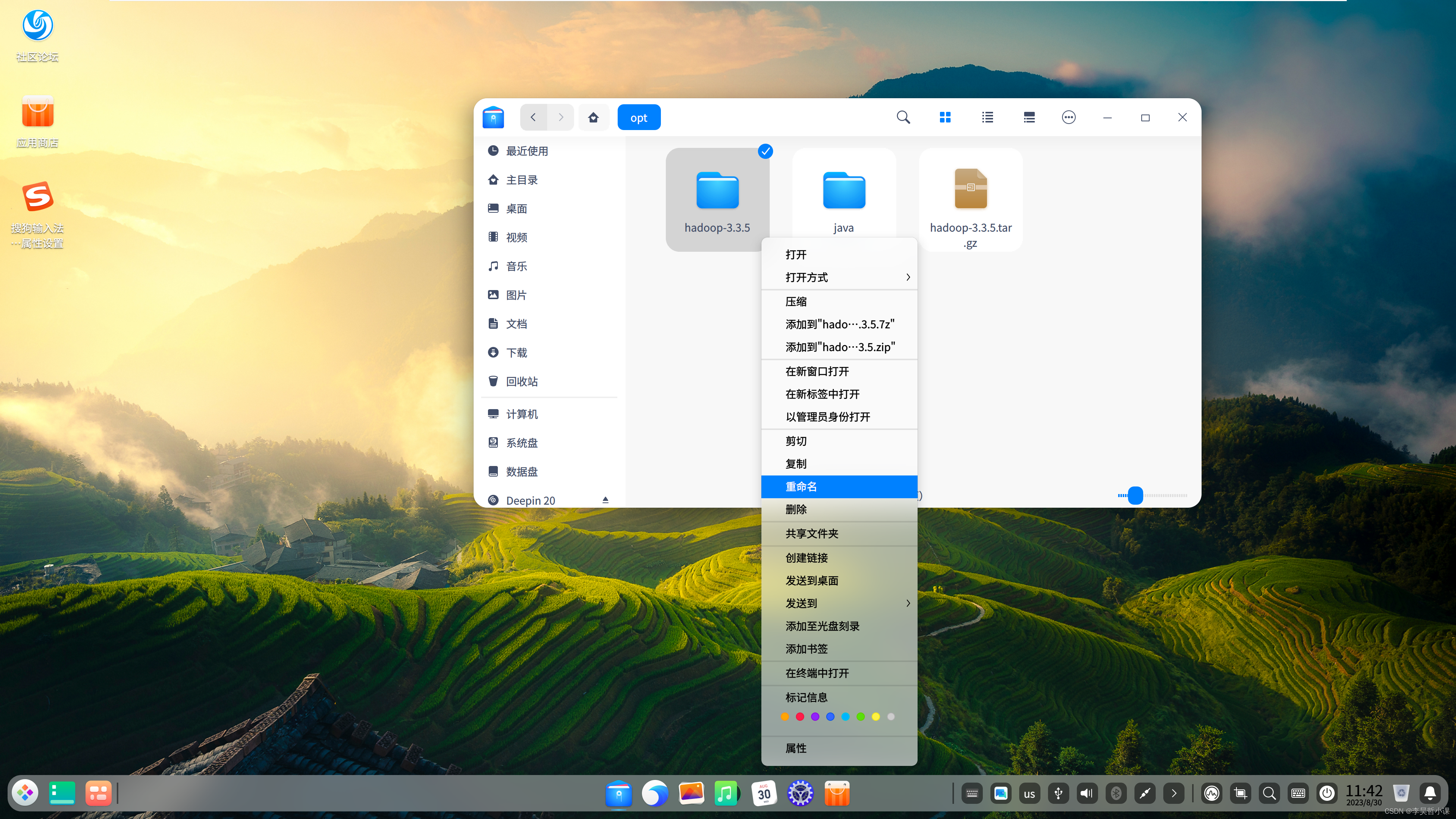 deepin hadoop