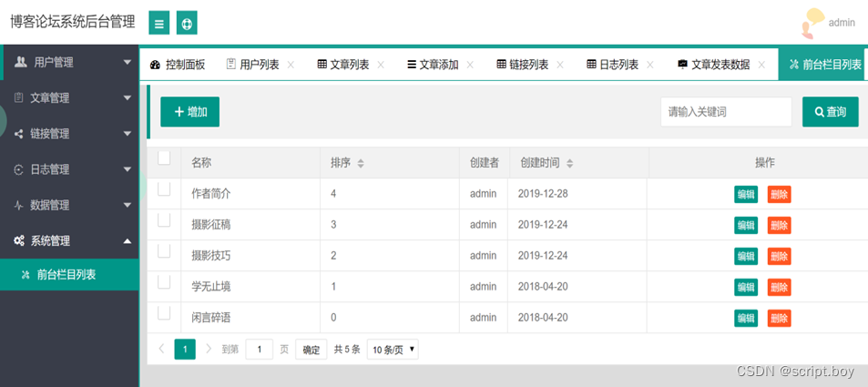 基于springboot博客论坛系统设计与实现（源码+文档LW+数据库+报告）