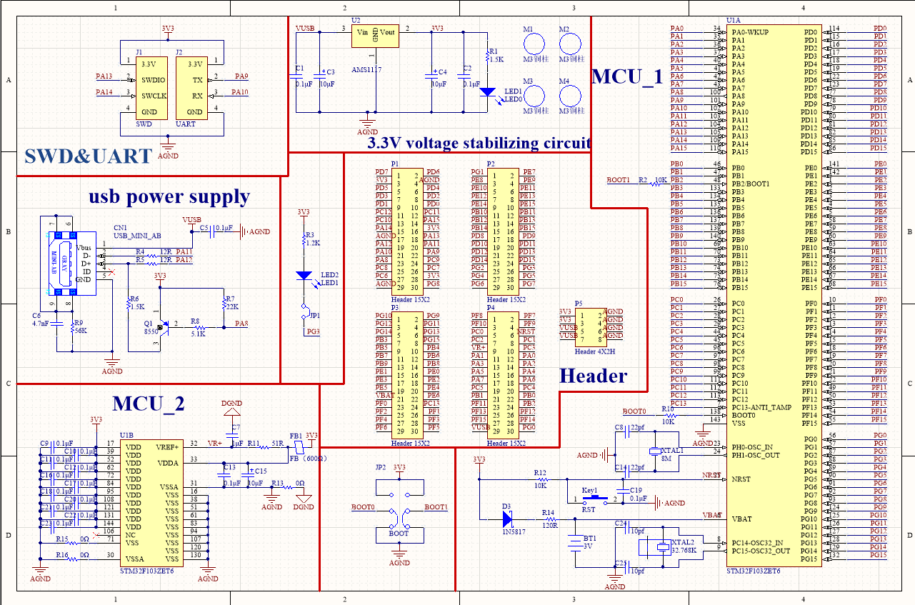 stm32f103zet6 核心板制作指引 