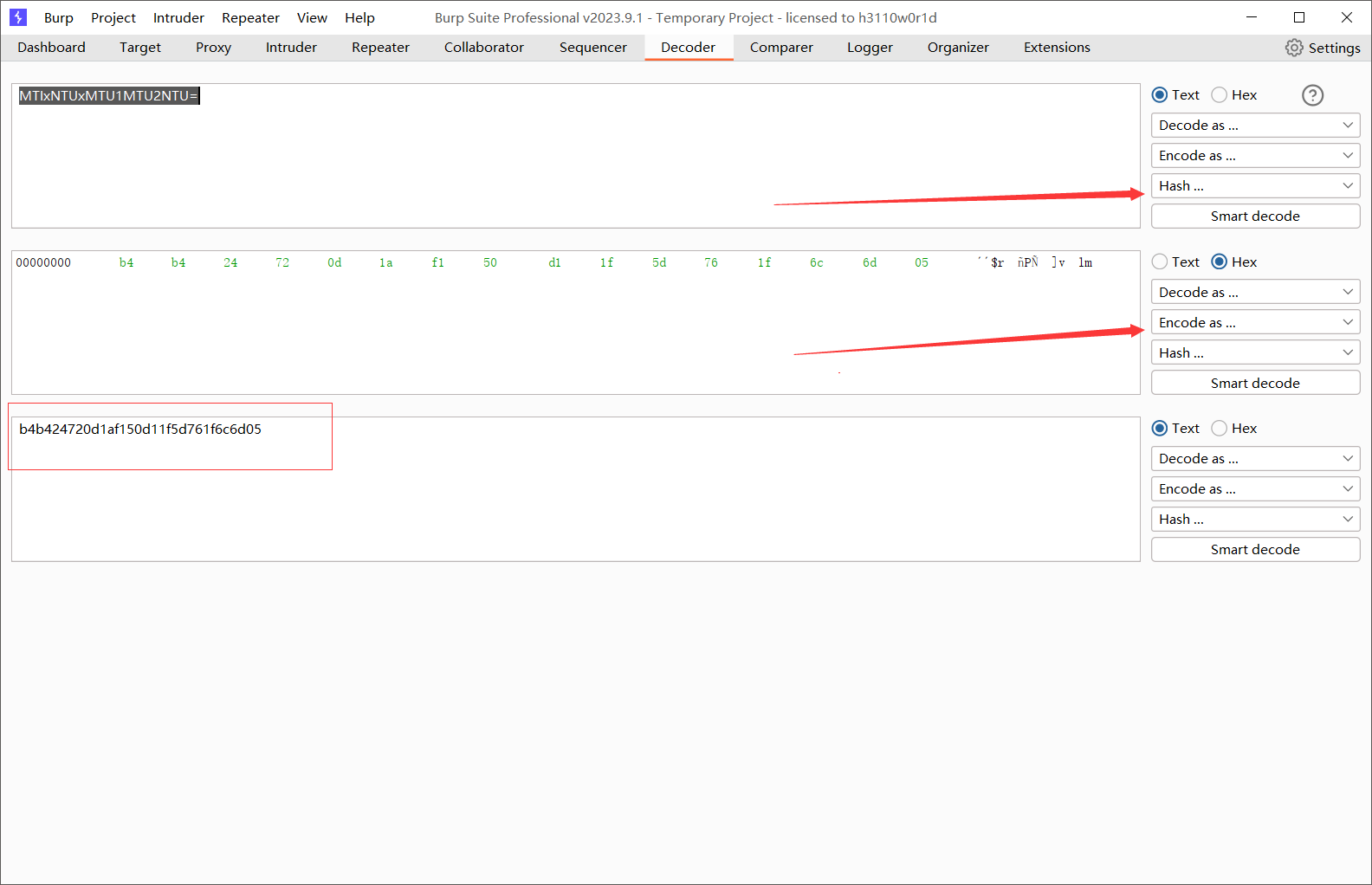 二、BurpSuite Decoder解码器