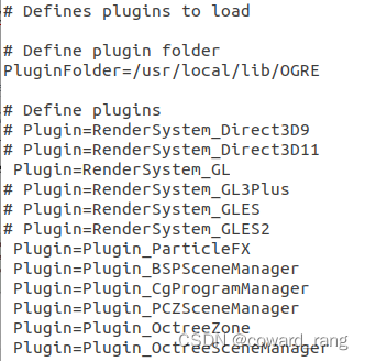 plugins.cfg中的文件内容