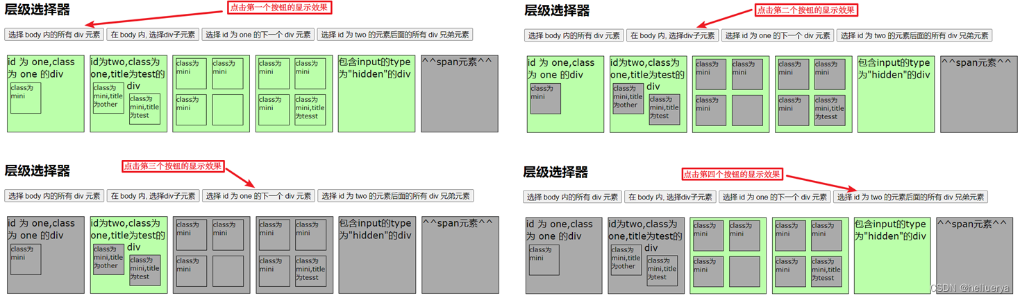 jQuery-层级选择器