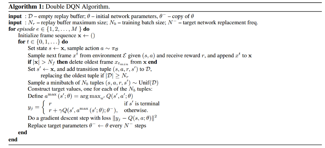 深度强化学习-Double DQN算法原理与代码