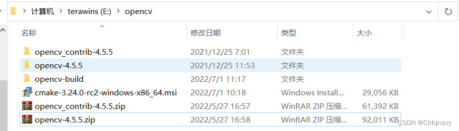 Windows10 Vs2019 版本：cmake将 Opencv_contrib-4.5.5 扩展模块编译添加到 Opencv-4.5.5 ...